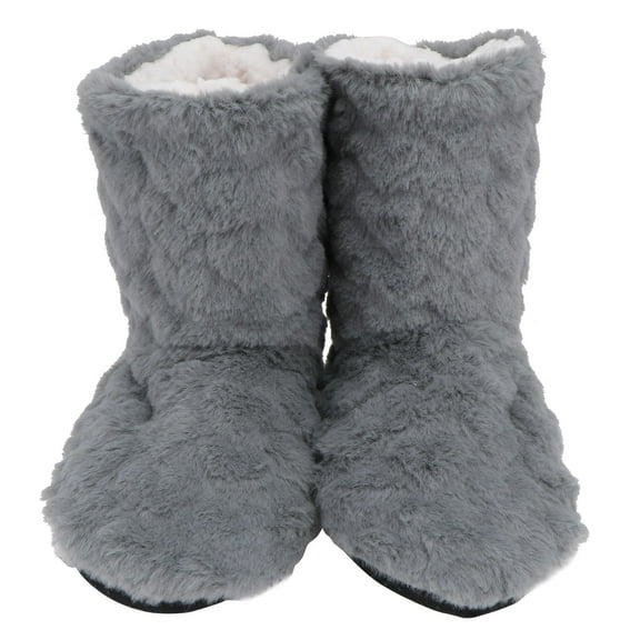 ULTNICE 1 Pair Winter Floor Boots Simulation Rabbit Wool Thickening Dark Grey Indoor Adults