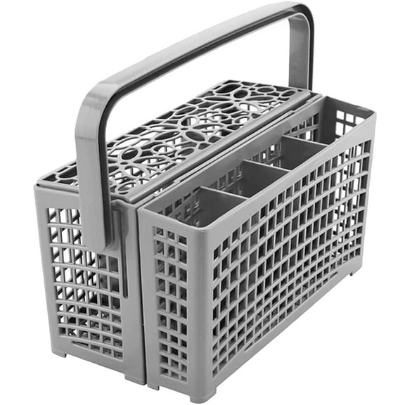 DEMACRIO 1Set Silverware Basket for Dishwasher Cutlery Storage Grey Plastic 9.04X5.11X4.87in