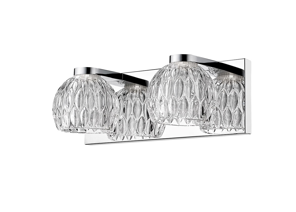 Bathroom Vanity 2 Light With Chrome Finish Steel Material ...