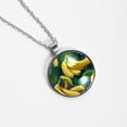 thumbnail image 4 of Banana Glass Circular Pendant Necklace - Stunning Jewelry for Women, Necklaces for Every Occasion, 4 of 5