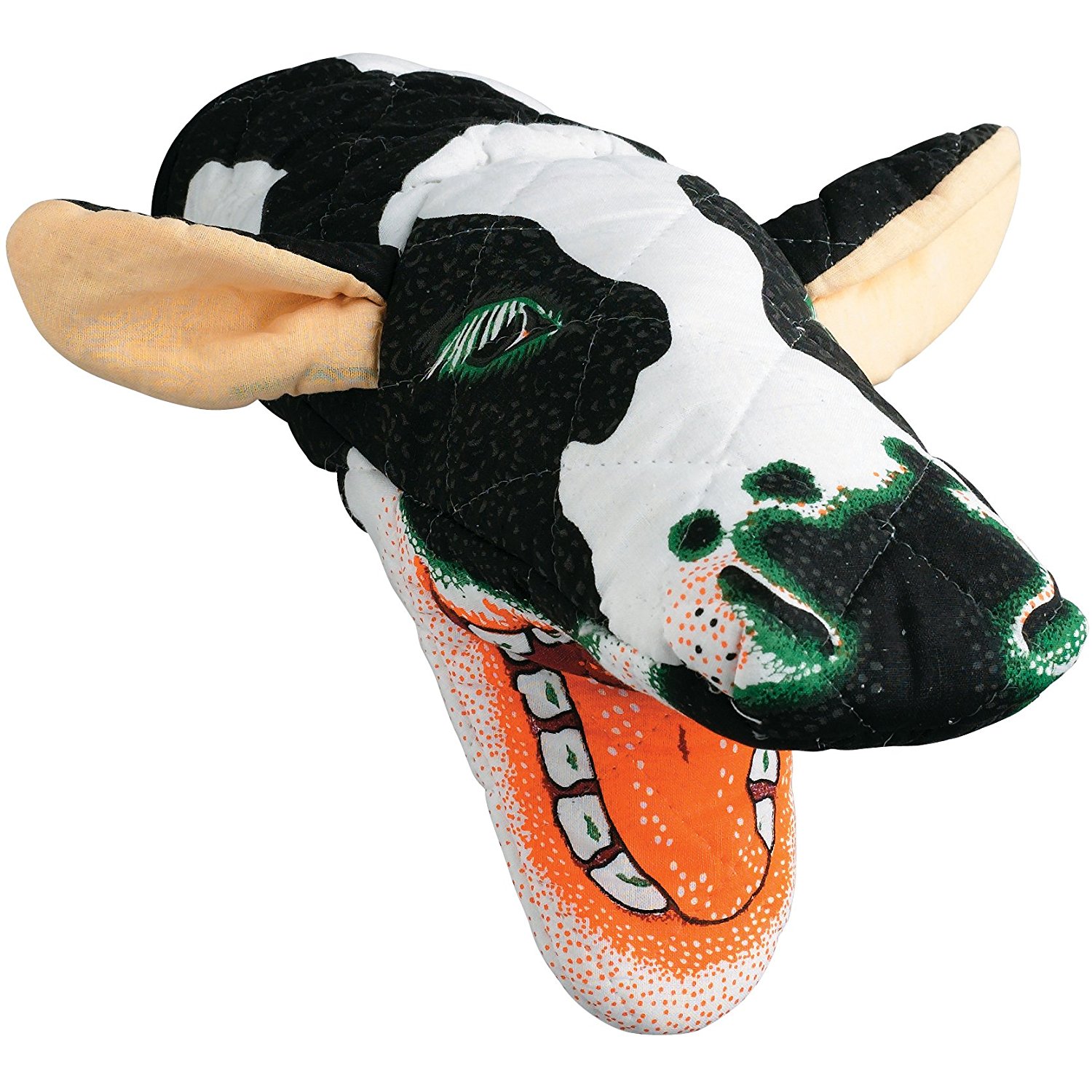Holstein Cow Oven Mitt, Quilted Cotton, Designed for Light Duty Use, by