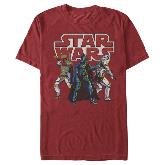 Men's Star Wars Vader Dark Side Trio Graphic Tee Cardinal X Large