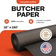 thumbnail image 2 of Rollo de papel de carnicero IDL, negro, 18 cm x 550 m, 2 of 7