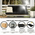 thumbnail image 7 of SDJPOI 2-3 Seater Porch Swing Replacement Cushion, Thicken 4" Waterproof Outdoor Bench Cushions with Backrest for Outdoor Furniture (black，70in*40in）, 7 of 7