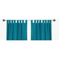 thumbnail image 2 of Lined-Turquoise Tab Top  Velvet Curtain / Drape / Panel   - 43W x 96L - Piece, 2 of 2