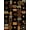Black Orange Mint, Pattern 2, variant on ODIKA 6'x9' Washable Area Rug Easy Care, Non-Shedding, Record Retro Vinyl Music Collage Dj Turntable Cassette Player for Queen Size Bedroom Under Bed Master Suite