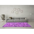 thumbnail image 3 of Ahgly Company Indoor Square Abstract Purple Modern Area Rugs, 3' Square, 3 of 4