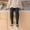 Army Green, variant on Girls 0 to 8 Years Fall Pants Stripe Seamless Crotch Knit Dance Footed Bottoming Trousers