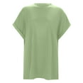 thumbnail image 4 of Women Casual Basic T Shirt Polyester Rayon Spandex Loose Fit for Summer and Various Occasions, 4 of 5