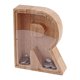 thumbnail image 4 of Alcancía de madera o bambú con forma de letras en inglés para guardar monedas, 4 of 8