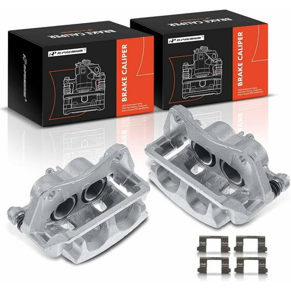 A-Premium Disc Brake Caliper Assembly with Bracket Compatible with Acura MDX 2007-2013 ZDX 2010-2013 Front Driver and Passenger Side 2-PC Set