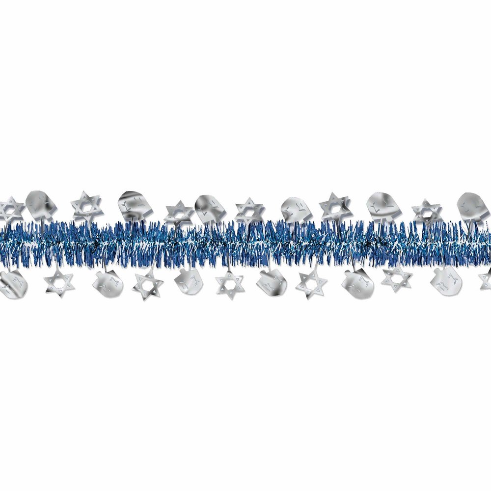 Amscan Hanukkah Tinsel Garland, 15', 2/Pack (229157) - Walmart.com
