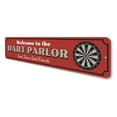 thumbnail image 4 of Dart Parlor Welcome Novelty Decor, Metal Wall Sign - 4x18 Inches, 4 of 4