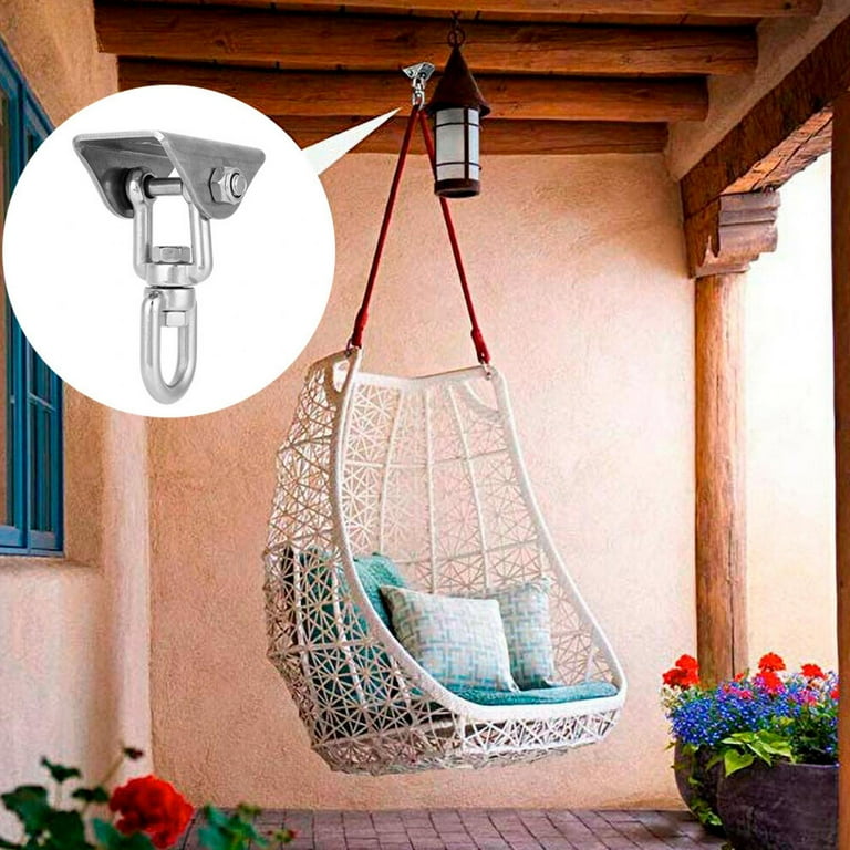 2 Pack Swing Hangers Swing Set Hooks Stainless Steel Hammock Hooks for  Porch Swing, Hammock Chair, Heavy Bag, Yoga Silk, Suspension Straps,  Gymnastics