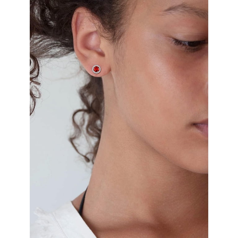 ChicSilver July Birthstone Earrings, 925 Sterling Silver photo 2