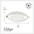 thumbnail image 5 of SET OF TWO White 3.5 Inch Mini Banana Clip Hair Clincher Rounded Edges Hair Comb, 5 of 5