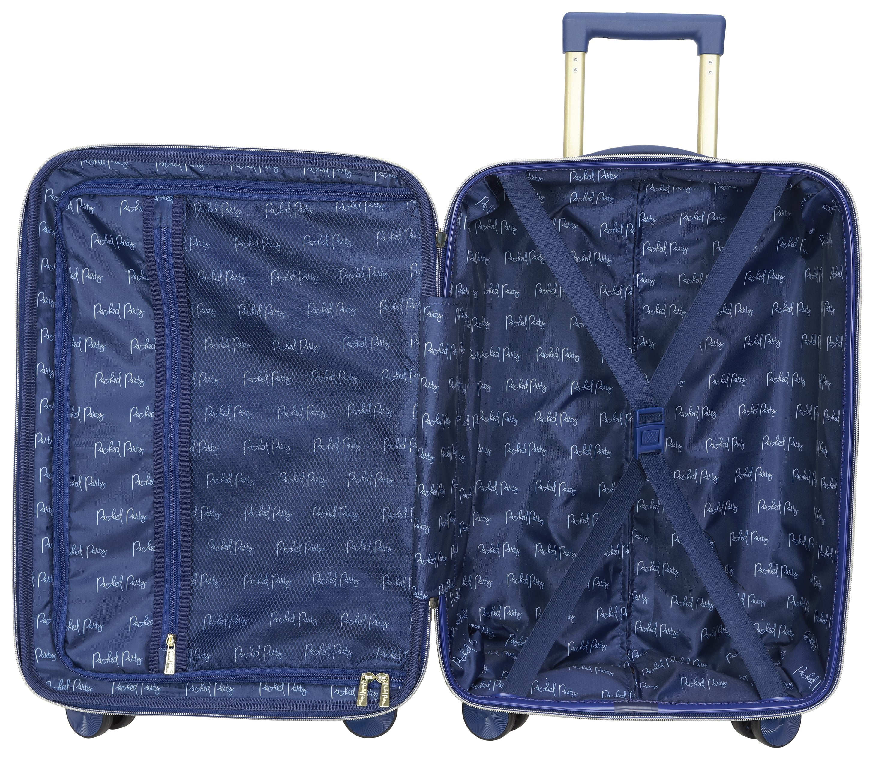 Packed Party "JET SET" 25 Inch Checked ABS Hardsided Luggage, Jet Set Print