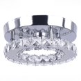 thumbnail image 1 of Lámpara de pasillo de cristal de acero inoxidable redonda LED, lámpara de pasillo de entrada minimalista moderna, lámpara de vestíbulo, 1 of 5