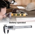 thumbnail image 3 of LCD Vernier Caliper 0-100mm Medición de profundidad Micrómetro Diámetro Regla de longitud Calibre de plástico Pulgadas / mm Instrumento que funciona con batería Plata seitruly TO000934-01, 3 of 7