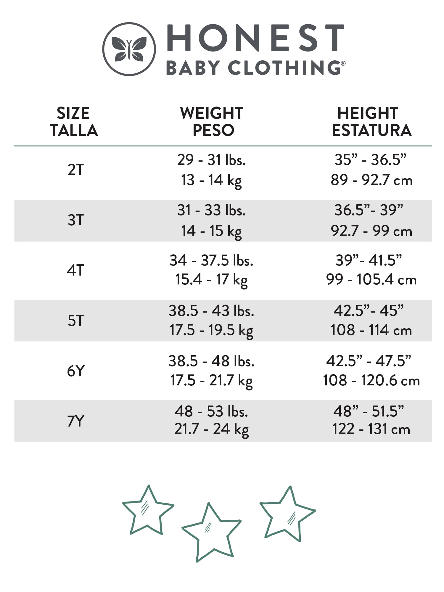 Honest Baby Clothing Organic Cotton Boy or Girl 2-Piece Long Sleeve Pajama Set, 12 Months to 7 Years