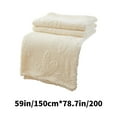 thumbnail image 5 of Djunllk Throw Blanket - White Microfiber Ultimate Cozy Soft Blanket, Breathable Fluffy Blanket All Season Use, 59.0" x 78.7", 5 of 6