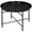 Black, variant on Dranite 24" Round Living Room Cafe Table, Hammered Tray Top & Metal Frame for Bedroom, Pewter Finish