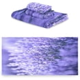 thumbnail image 2 of Towel Set of 3, Periwinkle Blue Lavender 1 Bath Towel, 1 Towel, 1 Small Square Towel, Strong Soft and Compact Absorbent Yoga Gym Hotel Excellent Choice. Washcloth Gift, 2 of 7