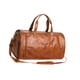 thumbnail image 4 of Bolsa de lona para ropa con compartimento para zapatos, bolso de fin de semana para hombres y mujeres, portátil Cuero marrón PU, 4 of 8
