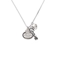 thumbnail image 2 of Delight Jewelry Keep Calm Little Sister is Here - Love and Lock Charm Necklace, 18"+1", 2 of 4