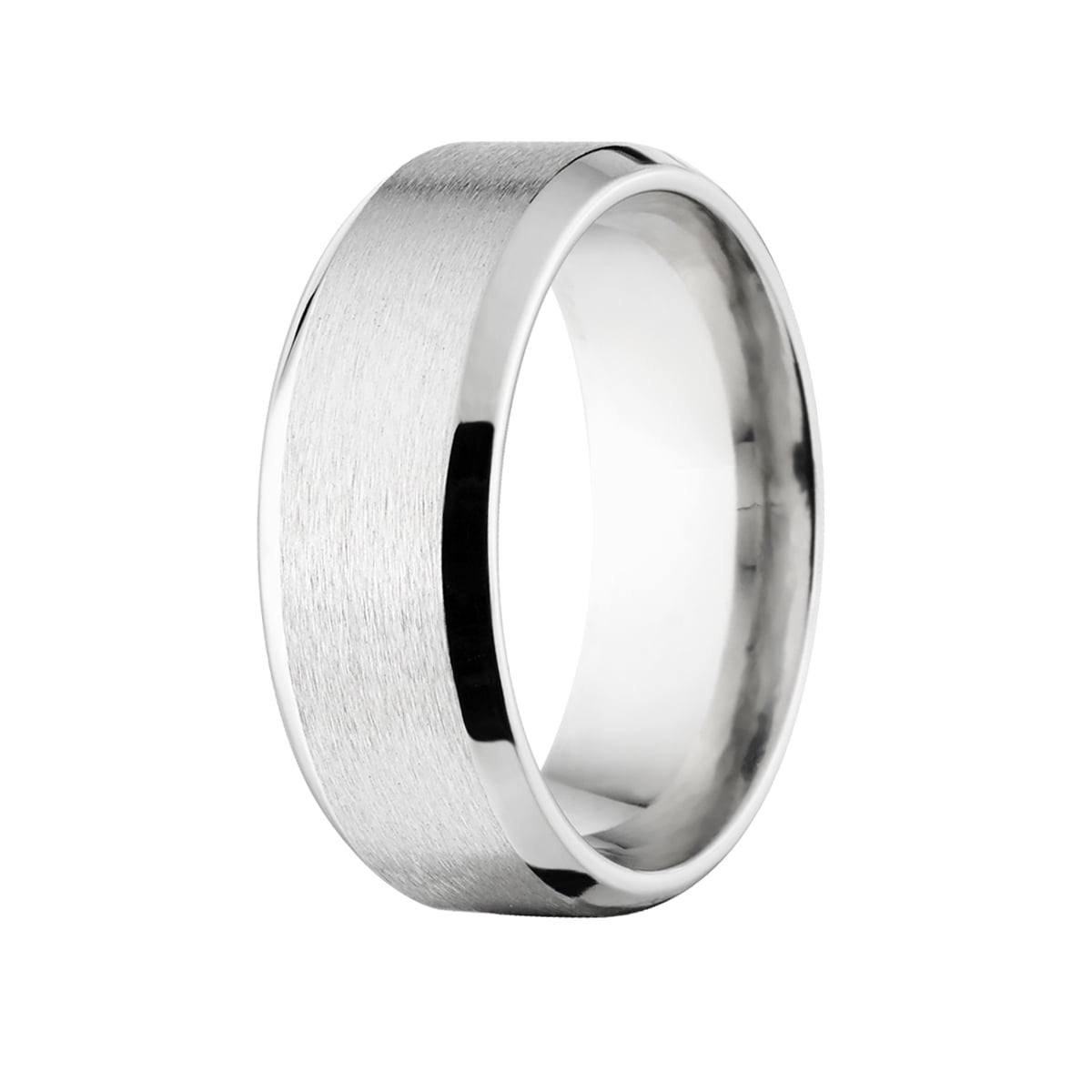 Custom 6mm Beveled Edge Stainless Steel Ring