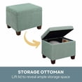 thumbnail image 5 of Convenience Concepts Madison Storage Ottoman, Green Fabric, 5 of 7