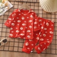 thumbnail image 2 of TOWED22 Toddler Baby Girl Clothes Outfits Long Sleeve Crewneck Sweatshirt and Joggers Pants 2 Piece Set Fall Winter(Red,3-4 Y), 2 of 6