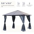thumbnail image 4 of Outsunny Pavillon de Terrasse à Ossature en Aluminium, Toit Rigide en Polycarbonate - Gris, 4 of 10