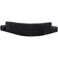 thumbnail image 3 of Meridian Furniture Arc Black Velvet Modular Sectional, 3 of 12