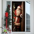 thumbnail image 4 of Dmlowu Christmas Door Cover - ​Santa Claus Merry Christmas Front Door Decorations, 35x73 inch Christmas Door Covers Gift for Holiday Party Christmas Decorations Indoor & Outdoor, 4 of 7