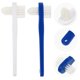 thumbnail image 3 of 2pcs Dual Heads False Teeth Brushes T-shape Denture Dedicated Toothbrushes Cleaning Tools (White + Blue) HOMEMAXS mx4405811, 3 of 5