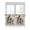 Light Beige Olive Green Peacock Blue, variant on Half Window Curtain 36 Inches Long, Vintage Birds Window Treatment Curtain Drapes, Country Envelope Postmark Farmhouse Botancial Small Tier Curtains for Bathroom Over Sink, 27.5"x36", 2 Panels
