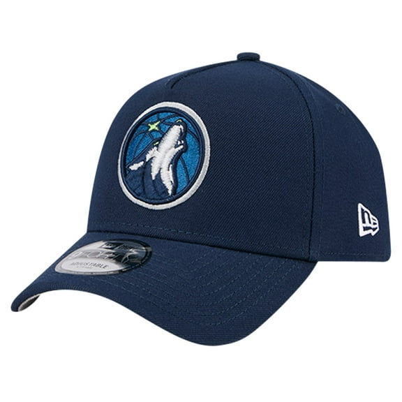 Men's New Era Navy Minnesota Timberwolves A-Frame 9FORTY Adjustable Hat