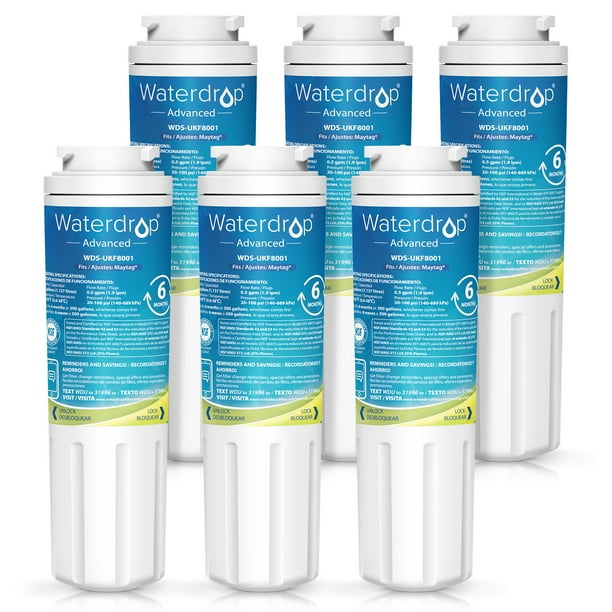 Waterdrop UKF8001 Refrigerator Water Filter, Compatible with Maytag