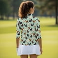 thumbnail image 5 of Uorisanigo Rooster Womens Moisture Wicking Casual Tennis Activewear Comfortable Breathable Athletic Polo Workout Tops 3/4 Roll Sleeve Fashionable Versatile Outing Wear Size 2XL, 5 of 7