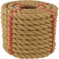 thumbnail image 1 of Jute Rope 1/2 Inch x 50 Ft, 13mm Thick Twisted Manila Ropes, Natural Heavy Duty Hemp Rope for Swing Bed, Craft, Railing, Tug of War, Landscaping, Gardening, Bundling, Hammock, Home Decorating, 1 of 9