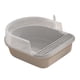 thumbnail image 4 of Caja de arena para gatos, inodoro para gatitos, orinal semicerrado, arena para gatos resistente de lados altos Gris XL, 4 of 9