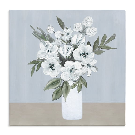 Stupell Industries Traditional Cerulean & White Blooms Canvas Art, 17 x 17, by Marilyn Dunlap