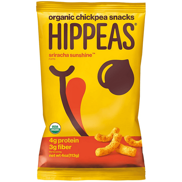 (12 Pack) HIPPEAS Organic Sriracha Sunshine Chickpea Puffs, 4 Oz