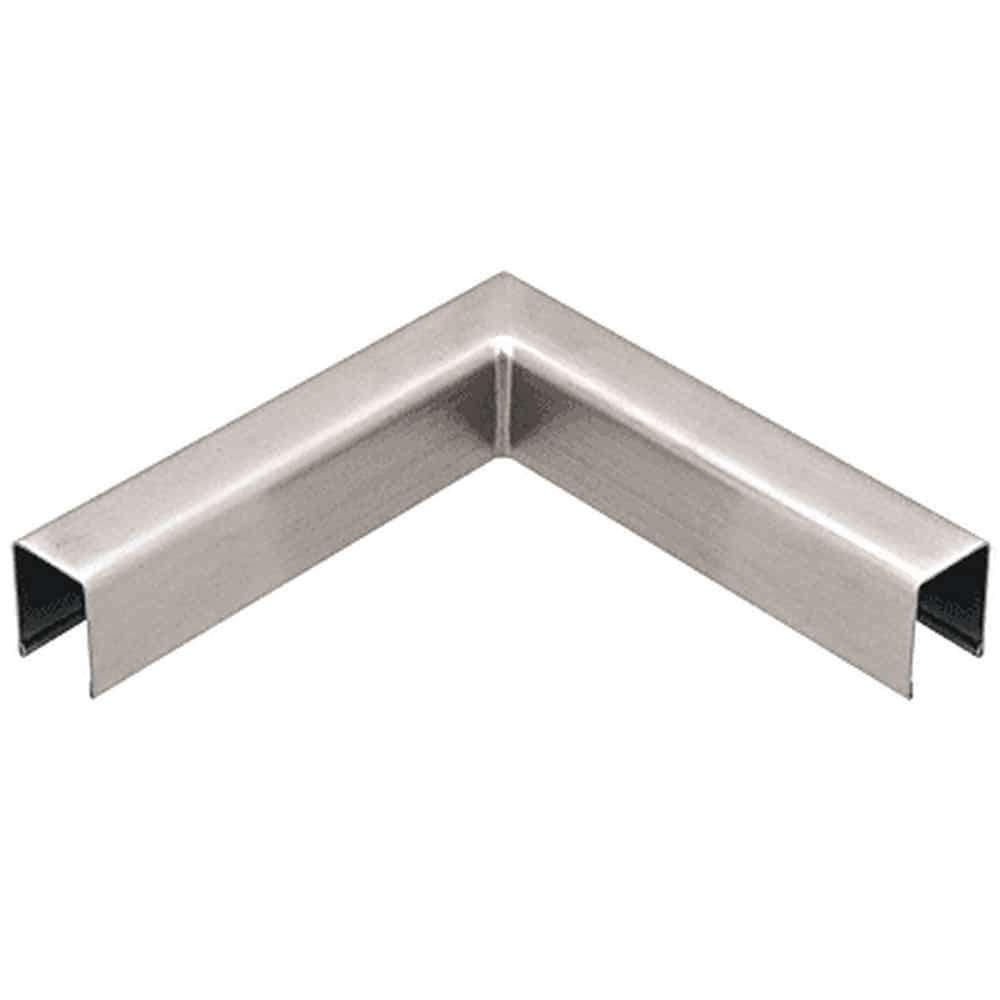 CRL GRUC5HBS Brushed Stainless UChannel 90 Degree Horizontal Corner