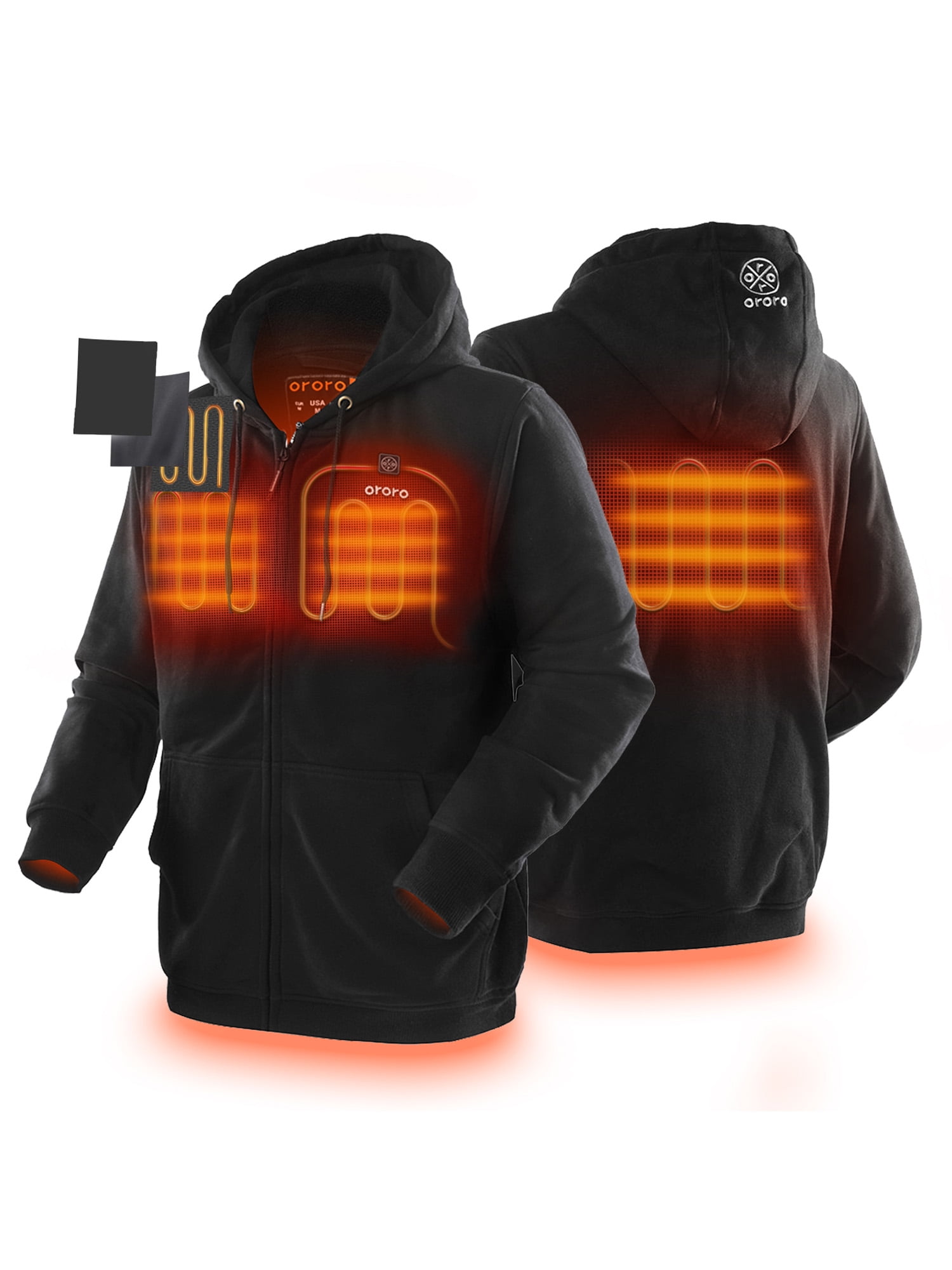 ORORO ORORO Unisex Heated Fleece Hoodie with Battery Pack