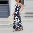 thumbnail image 5 of Baqcunre Maxi Dresses for Women 2024 Women Summer Casual Maxi Dress V Neck Sleeveless Flowy Boho Floral Beach Long Dress with Pockets Dresses for Women 2024 Summer Dresses for Women 2024, 5 of 9