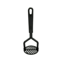 ACDANC Cooking Vintage Potato Masher,10" Sturdy and Heat Resistant,Safe For Non-Stick Cookware,Soft Grip Nylon Gadget,Black