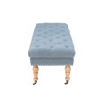 thumbnail image 5 of Atlin Designs 17.75" Transitional Fabric Bench with Casters in Washed Blue, 5 of 9