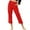 Red, variant on YOUSNH Womens Casual Solid Color Pockets Zipper Elastic Button Waist Pants Long Trousers Summer Pants for Women 2024 Pink XXL